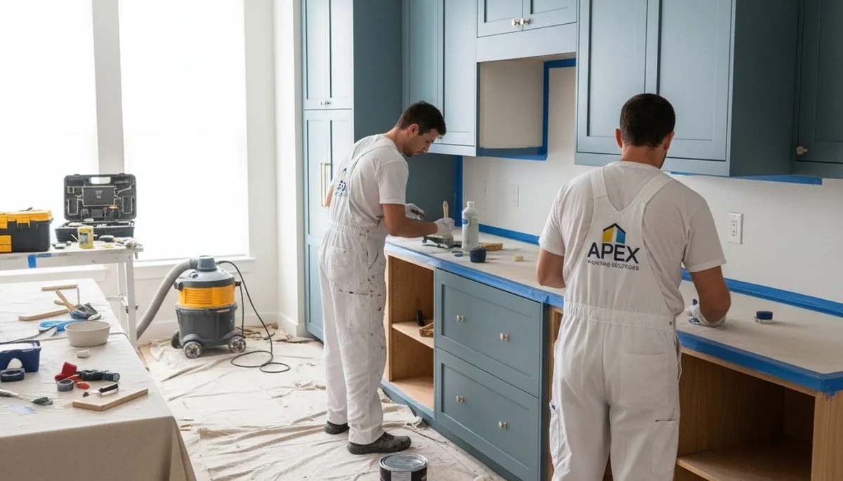 Cabinet painting service in Mountain View, CA with durable finish for kitchen cabinets