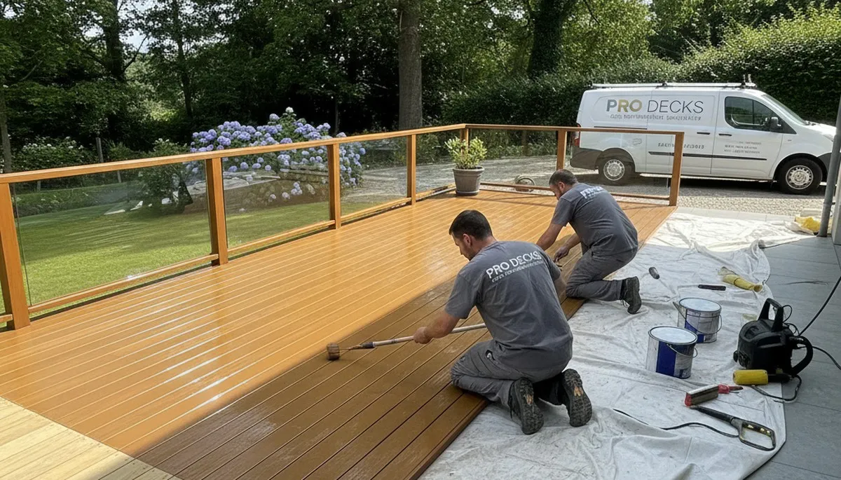 Mountain View, CA deck painting service protecting outdoor wood from sun and moisture