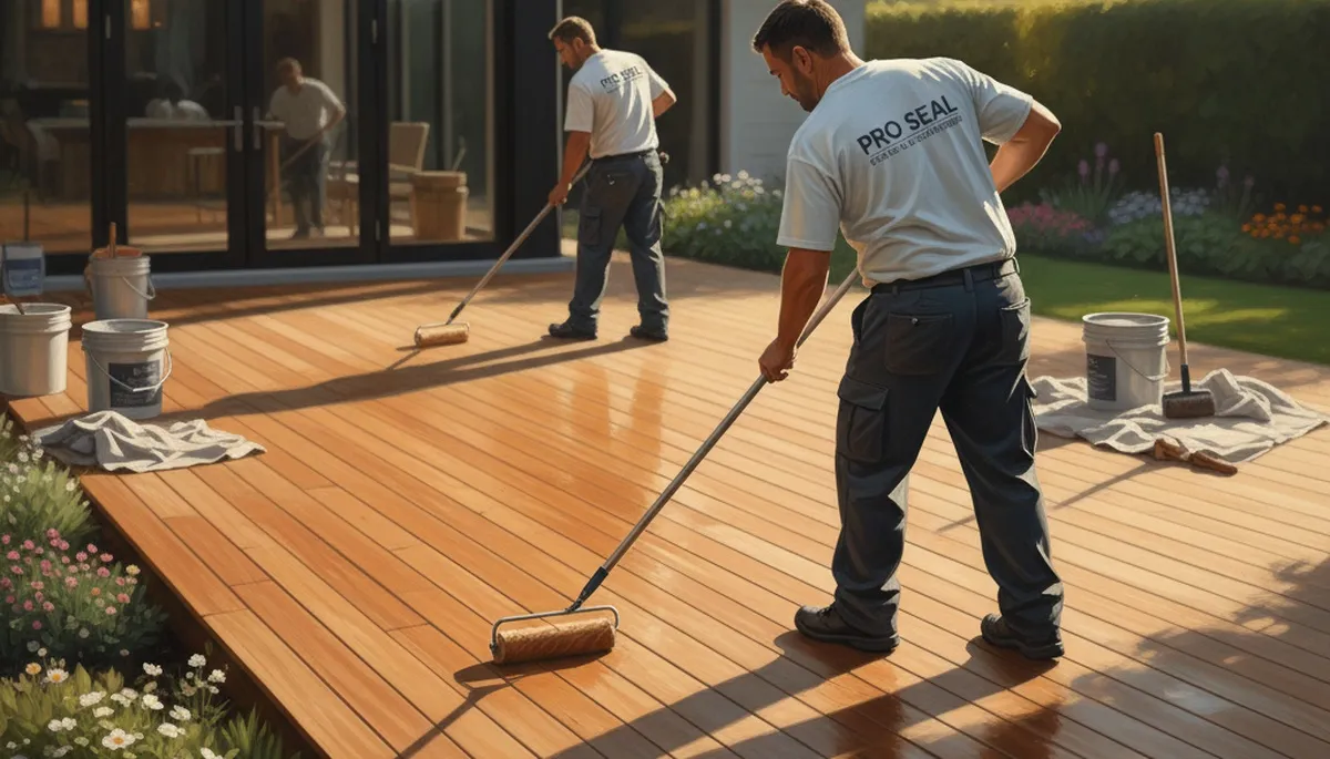 Deck sealing service in Mountain View, CA protecting wood from sun and moisture